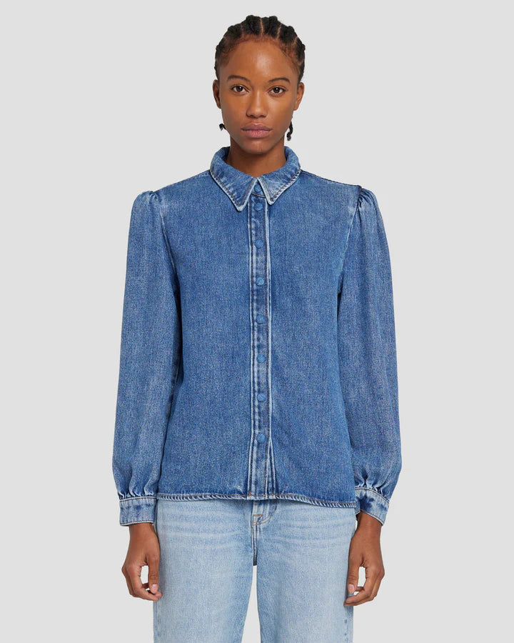7 For All Mankind 'Puff Sleeve Shirt'
