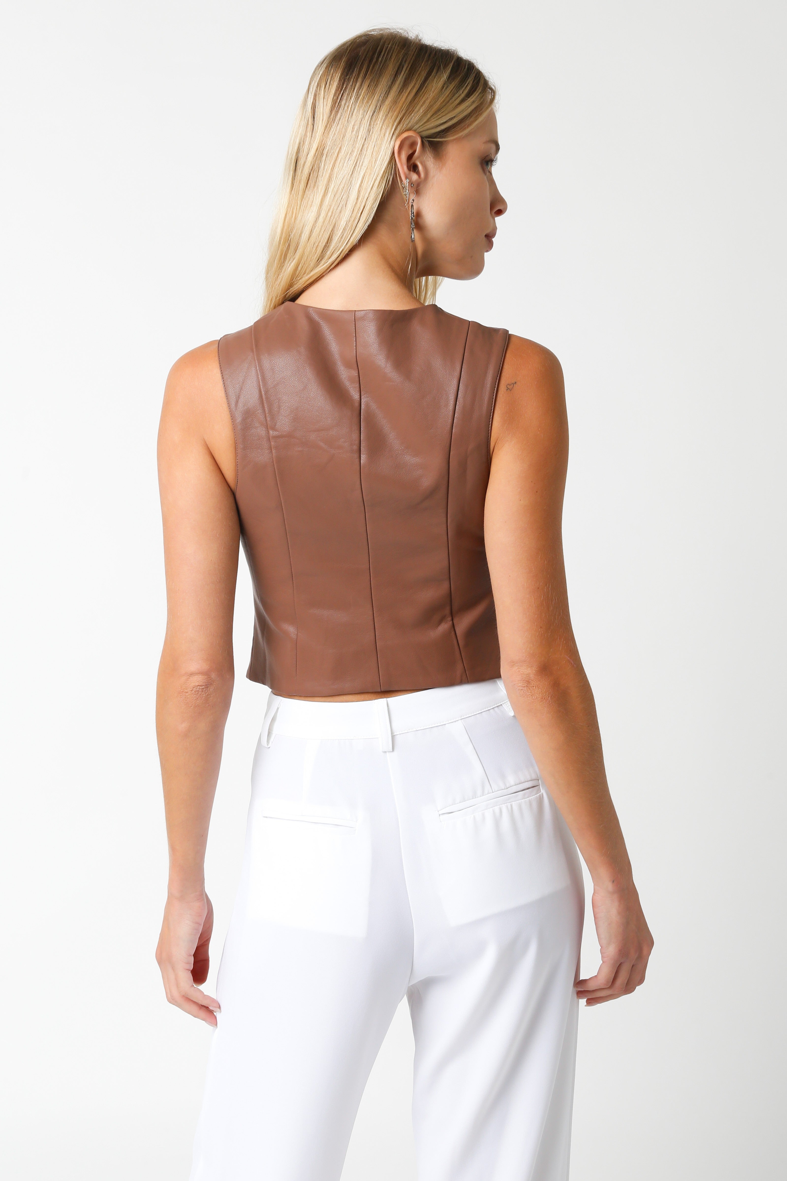 The ‘Tia Vegan Leather Vest’