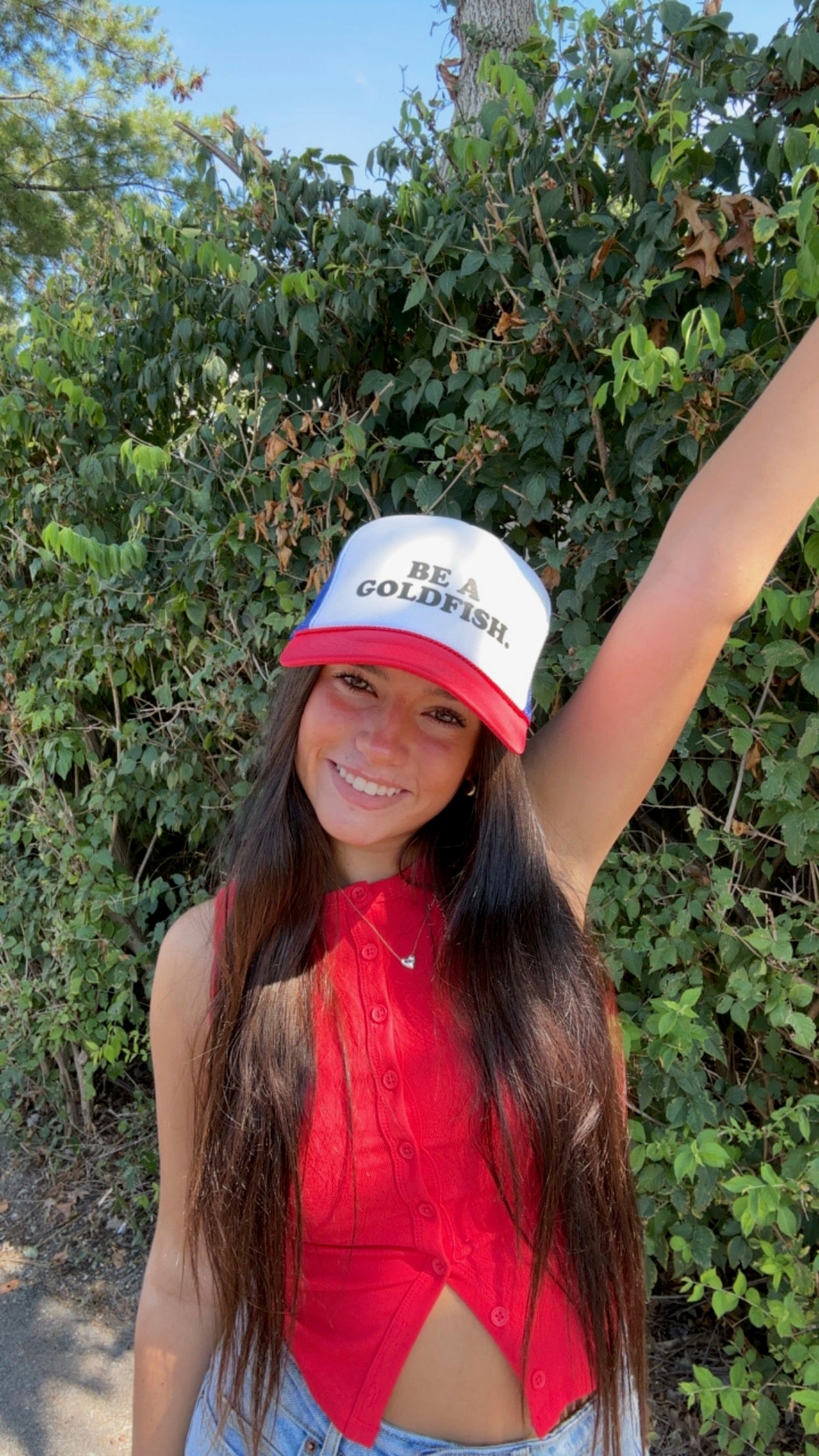 The 'Be A Goldfish Trucker Hat'