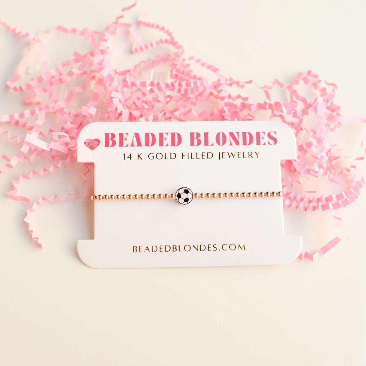 Beaded Blondes ‘Soccer Ball Bracelet-kids’