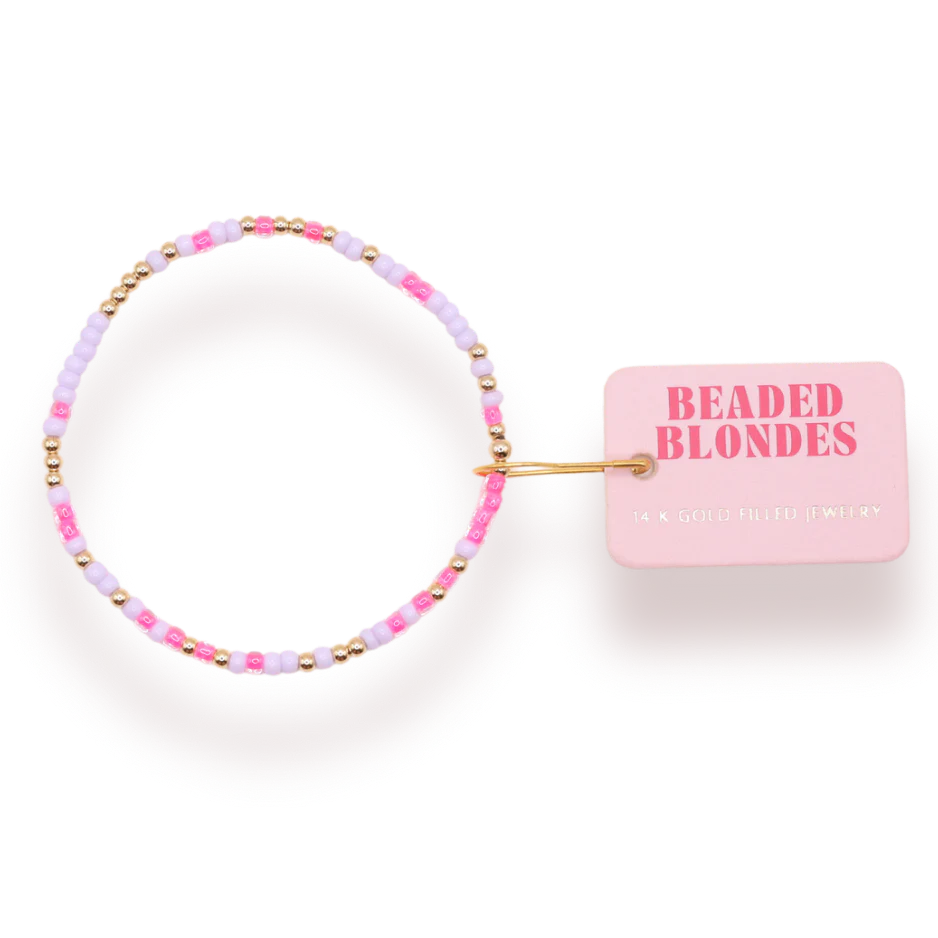 Beaded Blondes ‘Pink & Lilac Sprinkle Bracelet’