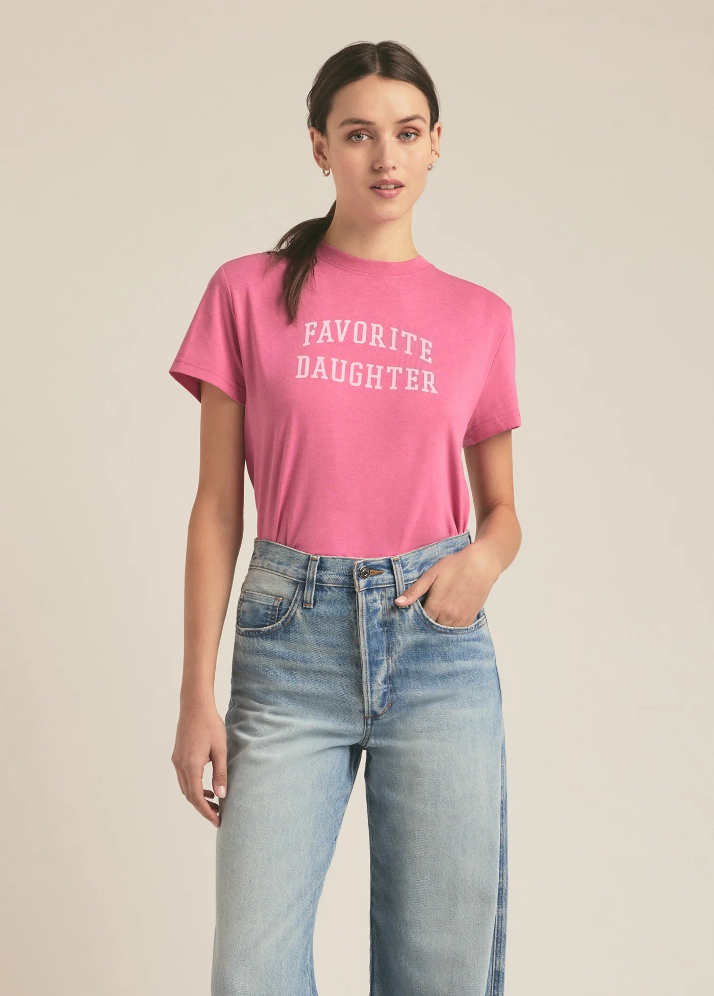 Favorite Daughter ‘Cropped Collegiate Tee’