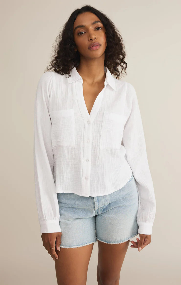 Z Supply ‘Campo Button Up Gauze Top’