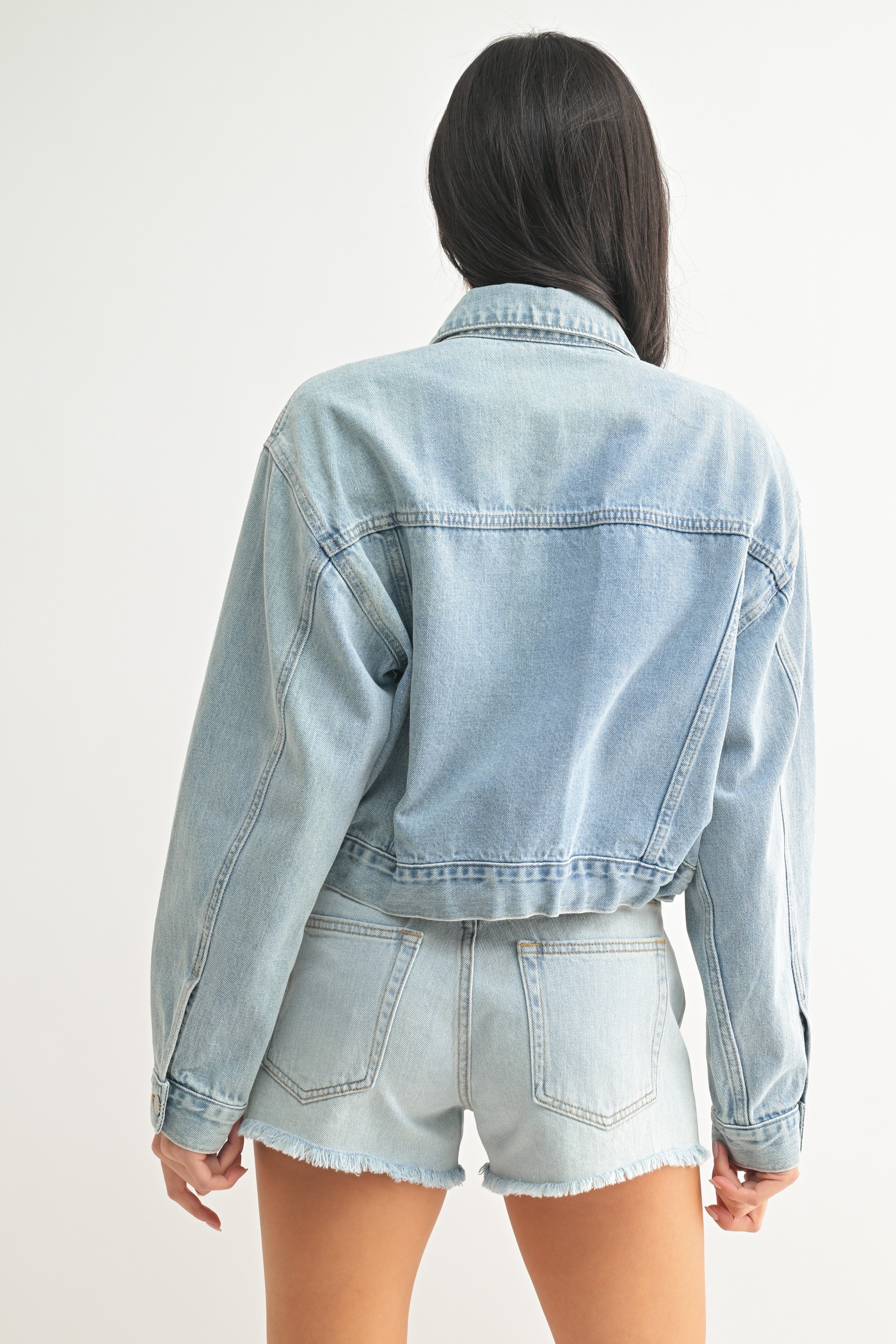 The ‘Tied Waist Denim Crop Jacket’