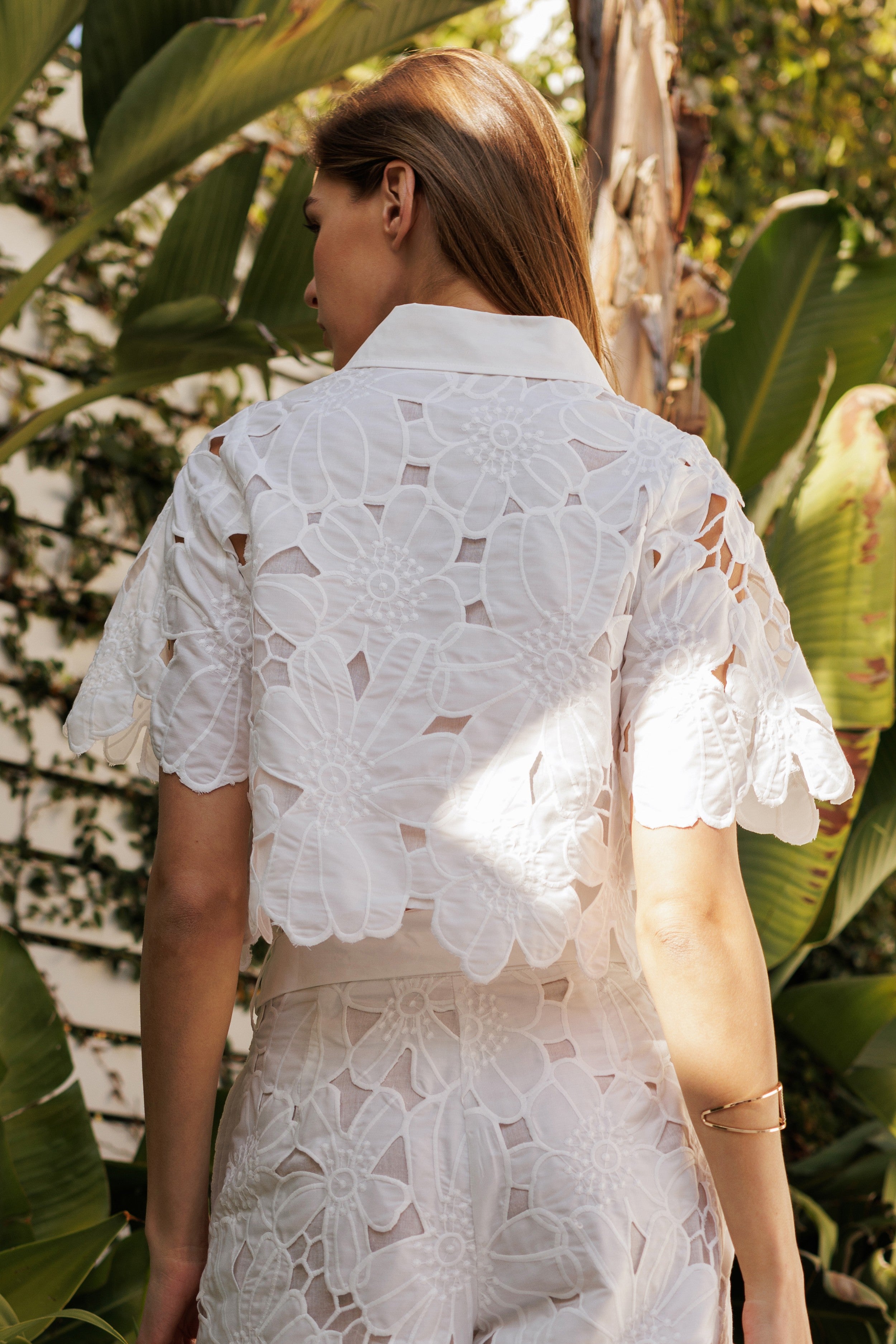 The ‘Lace Sleeve Button Blouse’