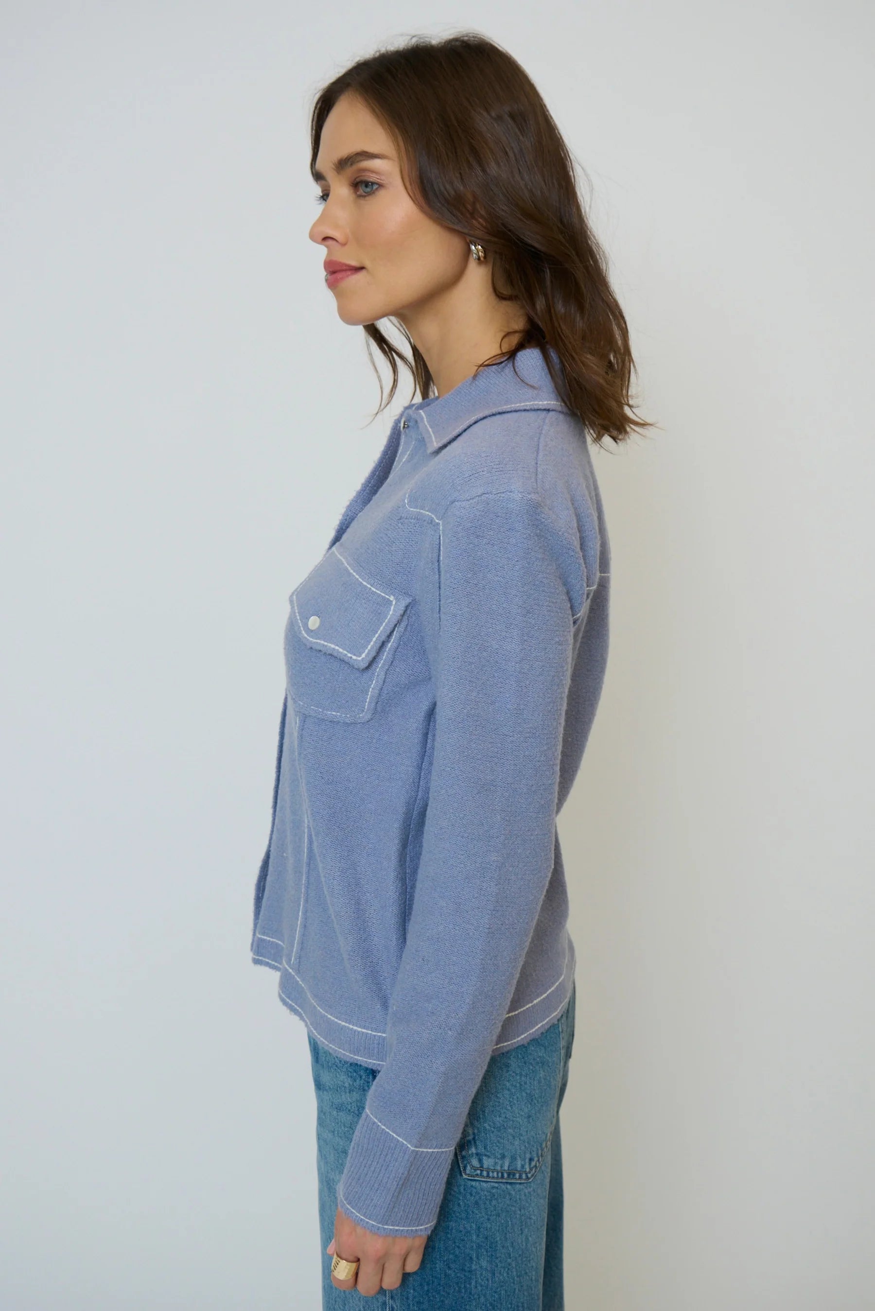 Central Park West ‘Dash Western Sweater Button Up’