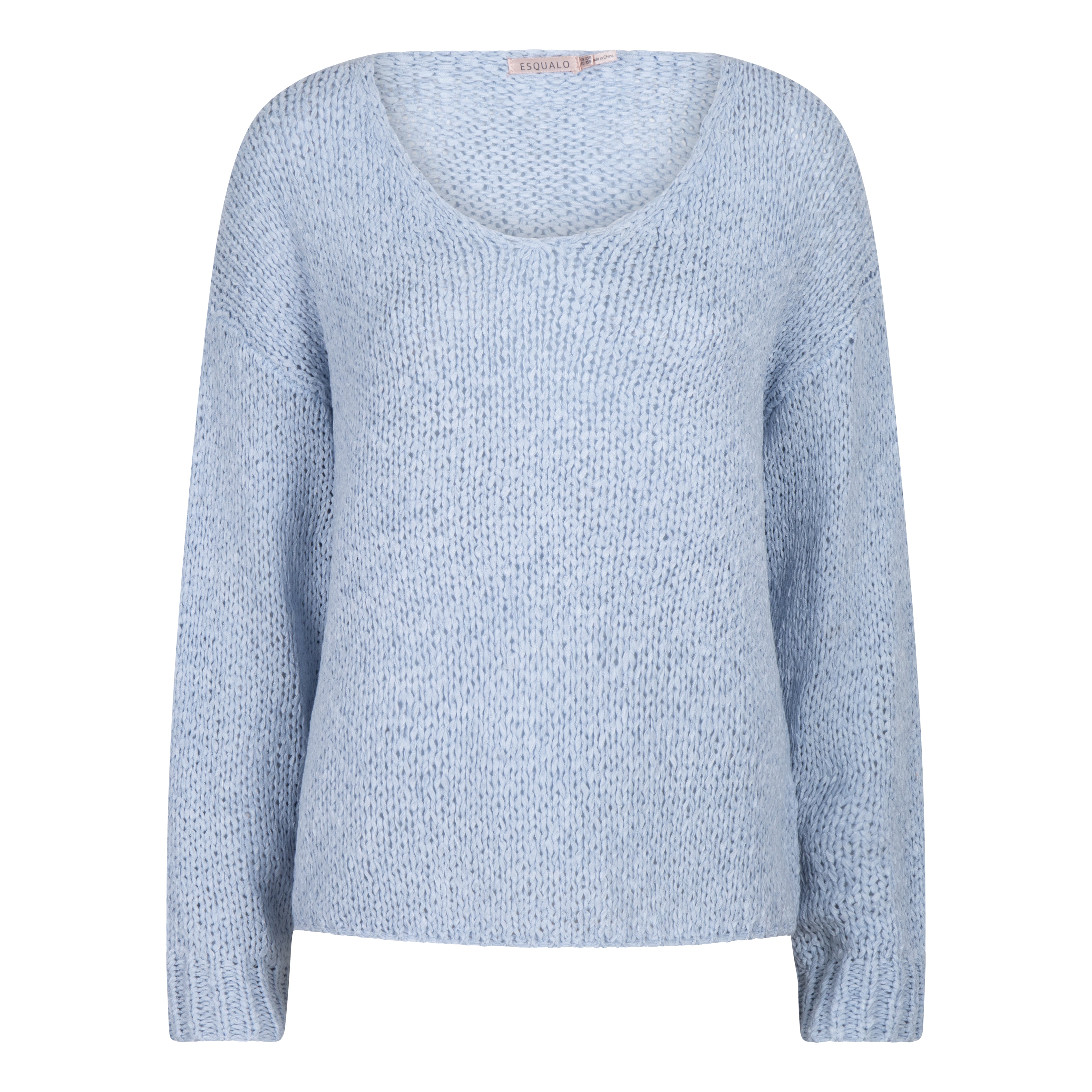 Esqualo 'V- Neck Yarn Knit Sweater'