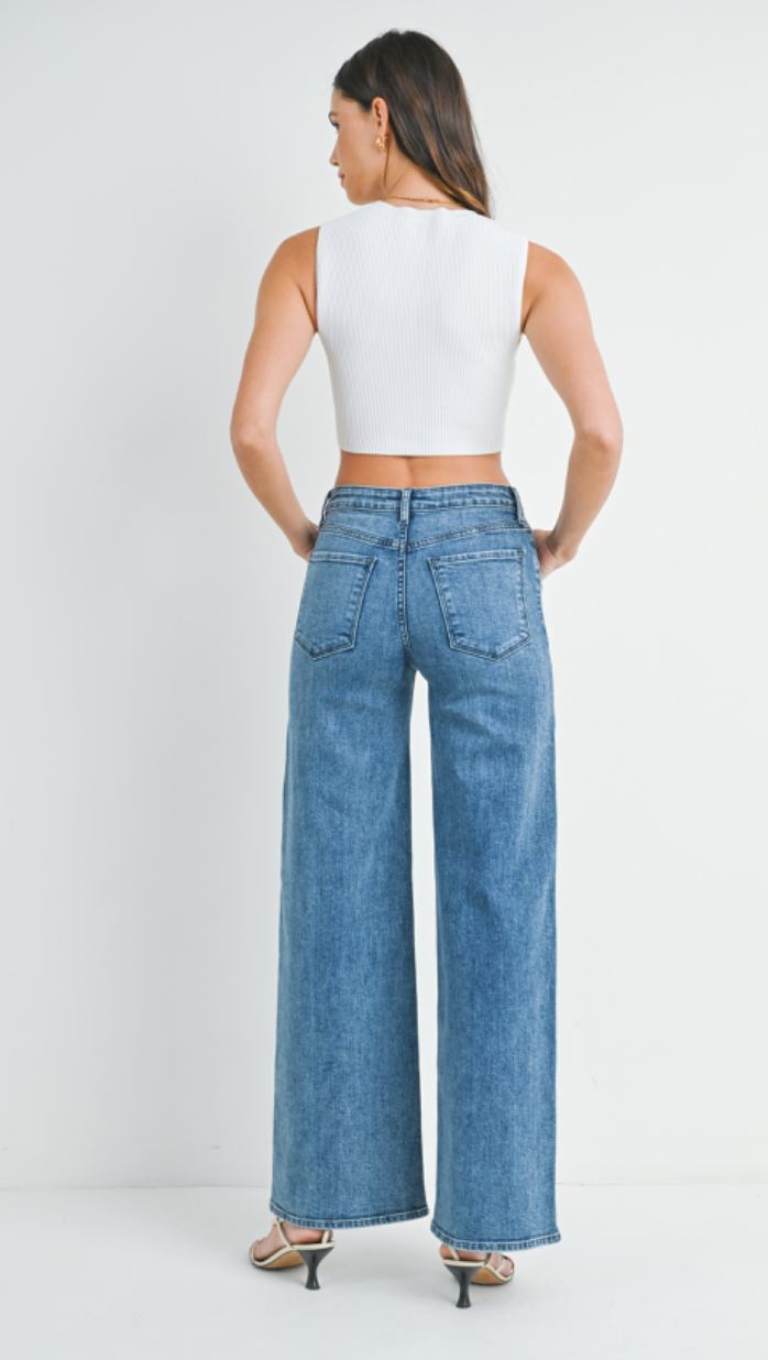 The 'Mimi Stretchy Wide Leg Denim'