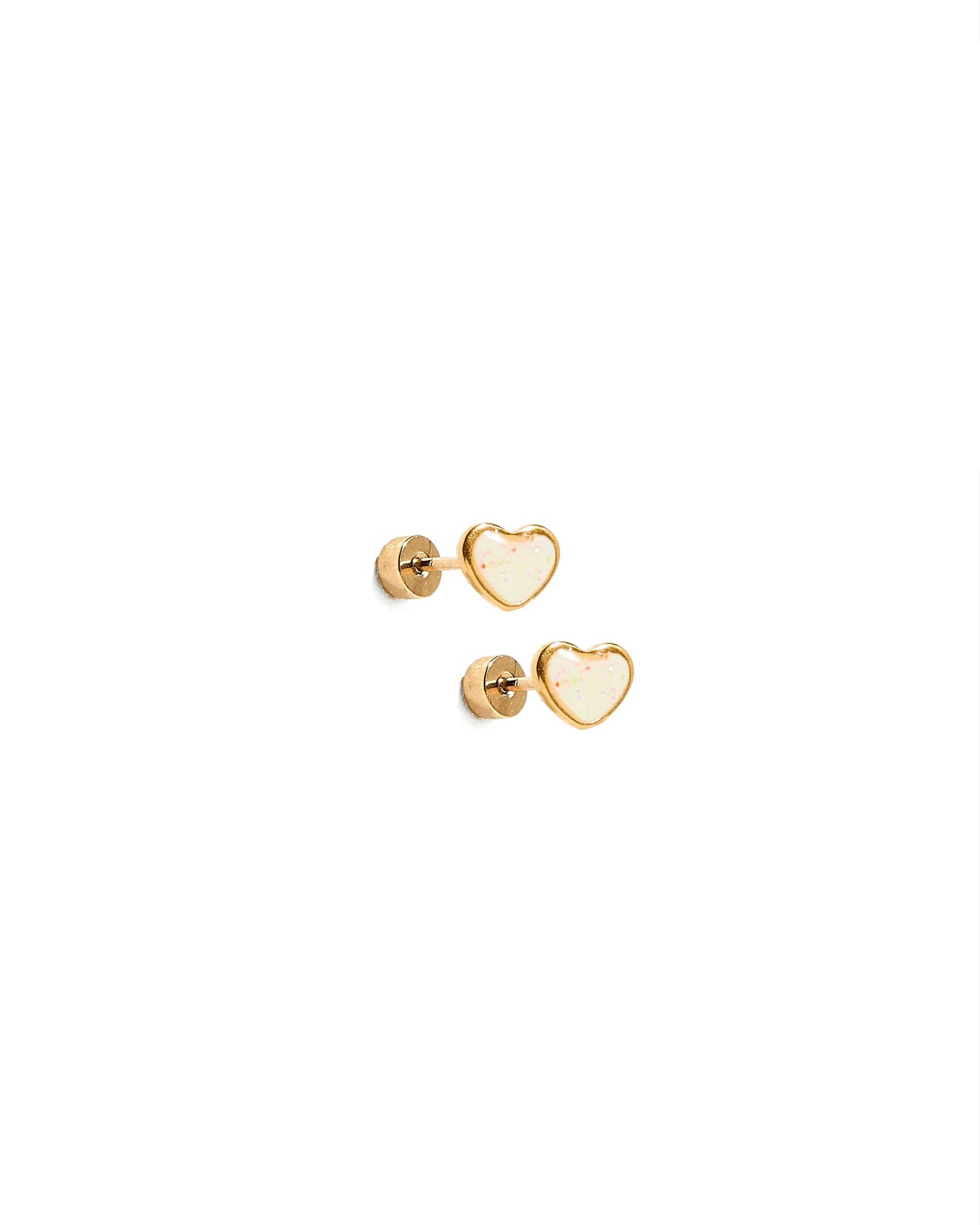 Linny Co 'Nora Heart Screwback Stud'