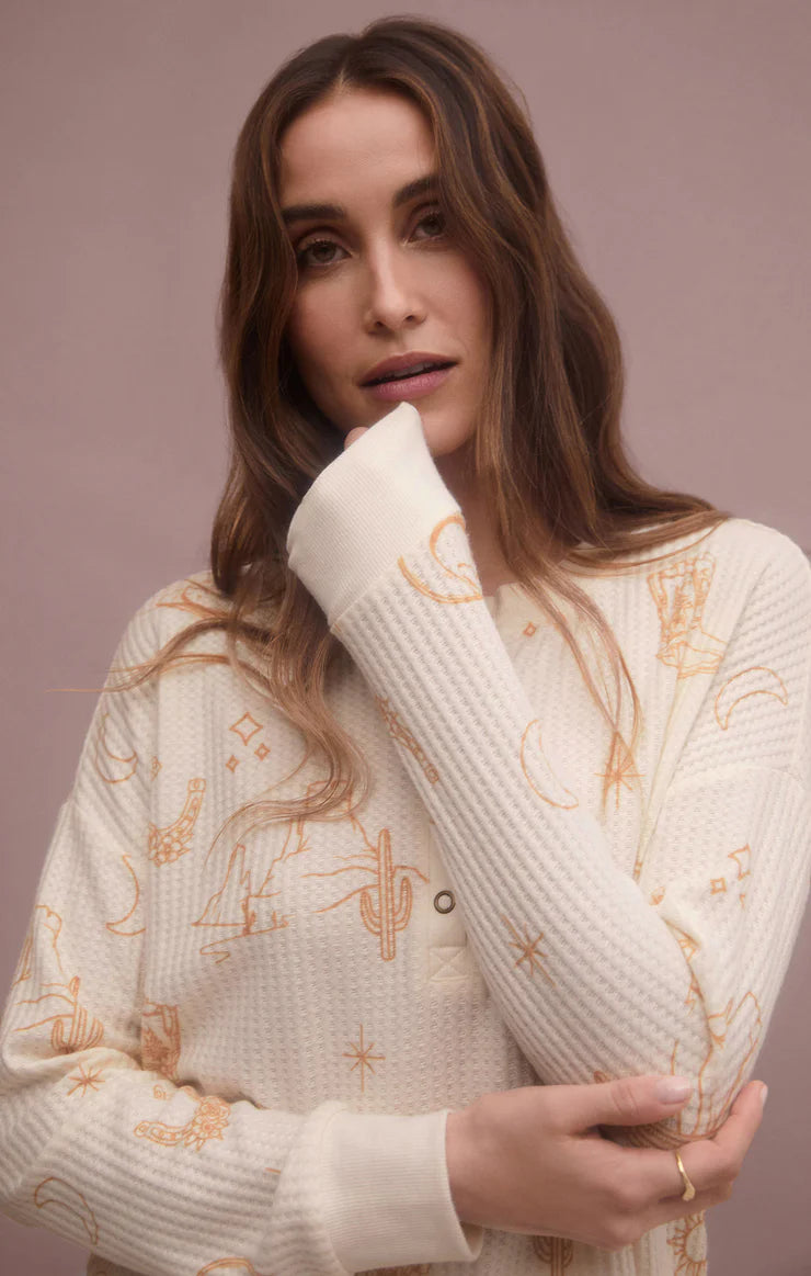 Z Supply 'Western Henley Long Sleeve Top'