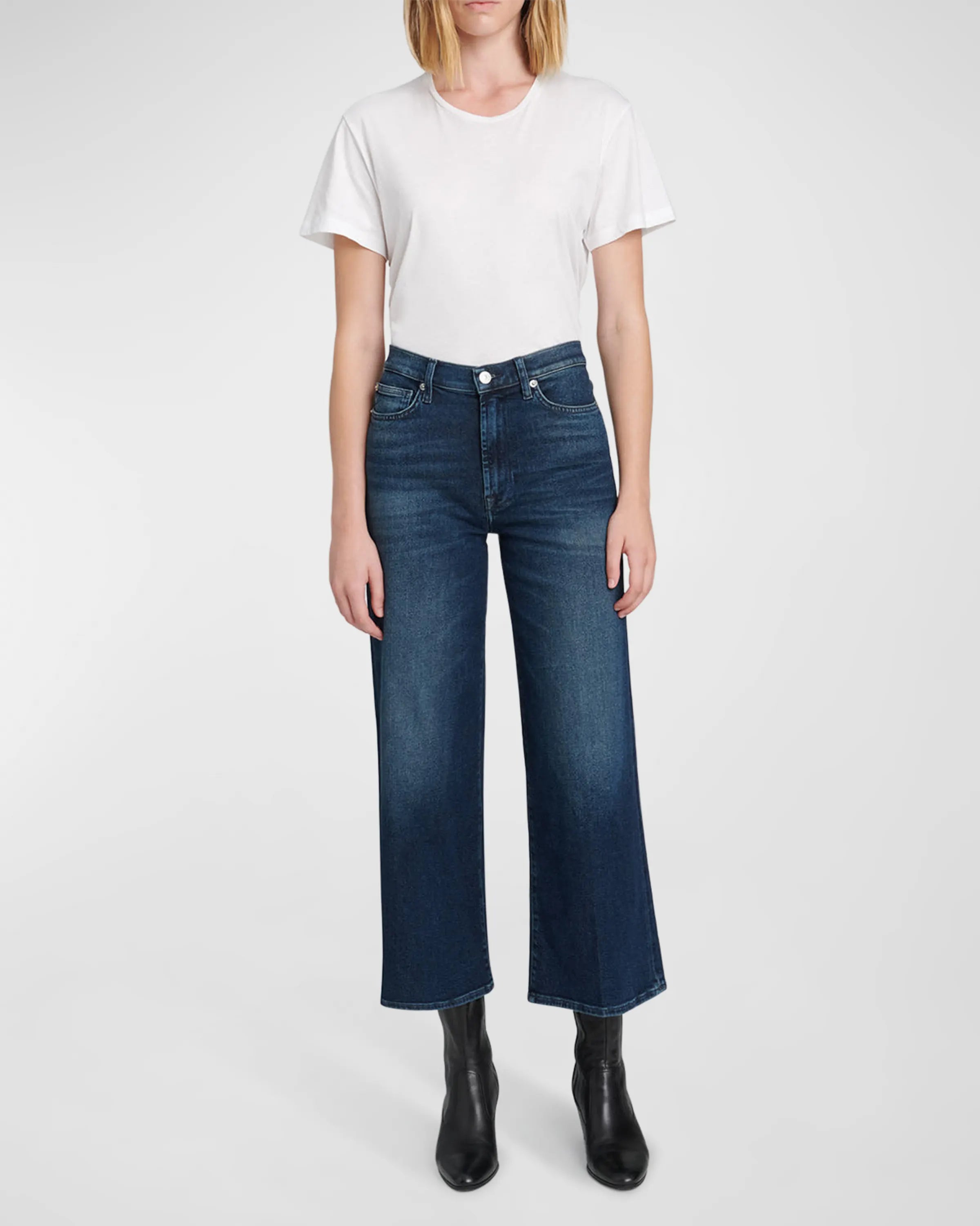 7 For All Mankind 'Cropped Jo'- blue land