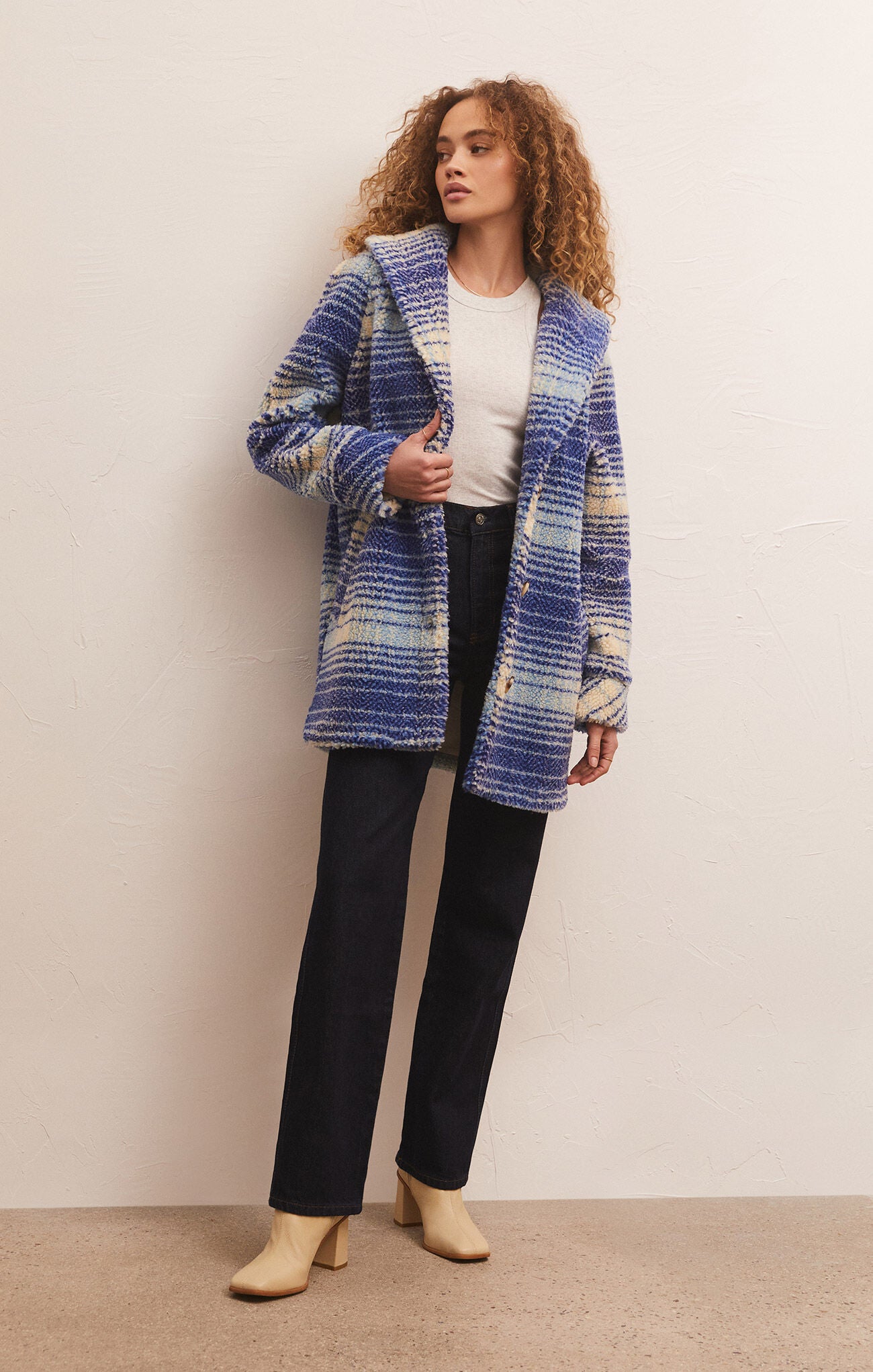 Z Supply 'Hastings Sherpa Plaid Coat'