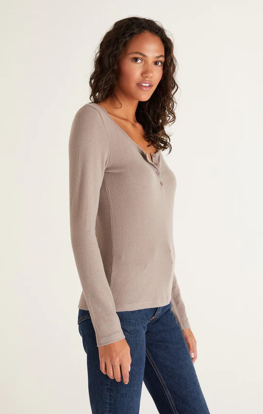 Z Supply ‘Cait Rib Henley Top’