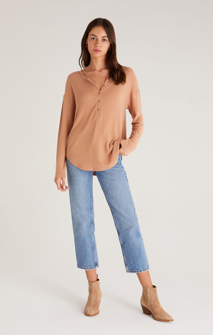 Zsupply ‘Kaia Marled Henley Top’