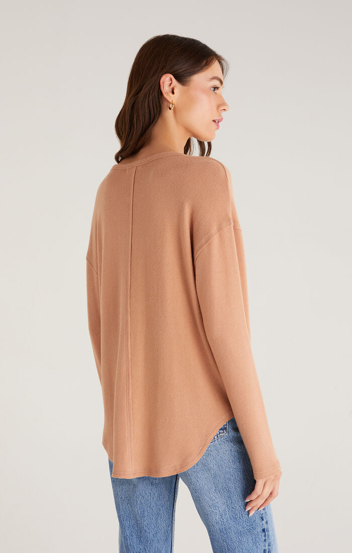 Zsupply ‘Kaia Marled Henley Top’