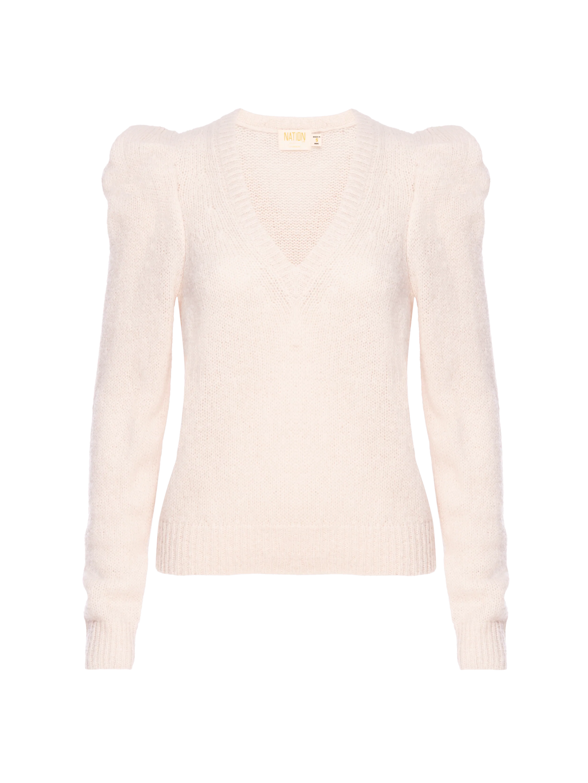 Nation LTD ‘Lara Puff Shoulder V Neck Sweater’