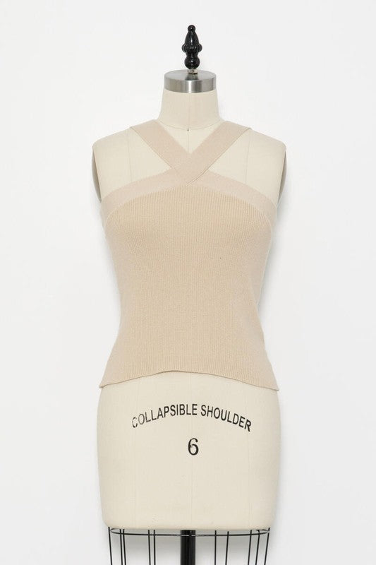The ‘Cleo Ribbed Halter Top’
