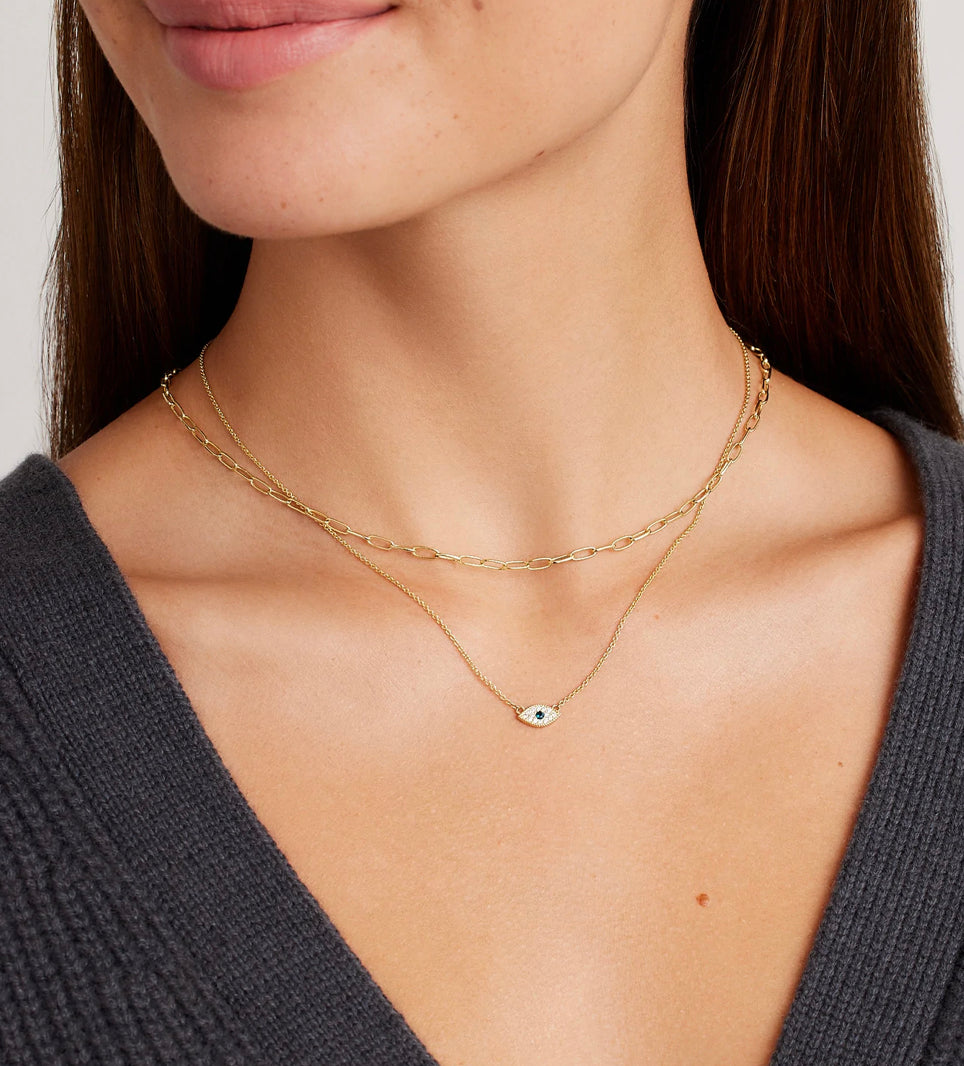 Gorjana ‘Evil Eye Charm Necklace’
