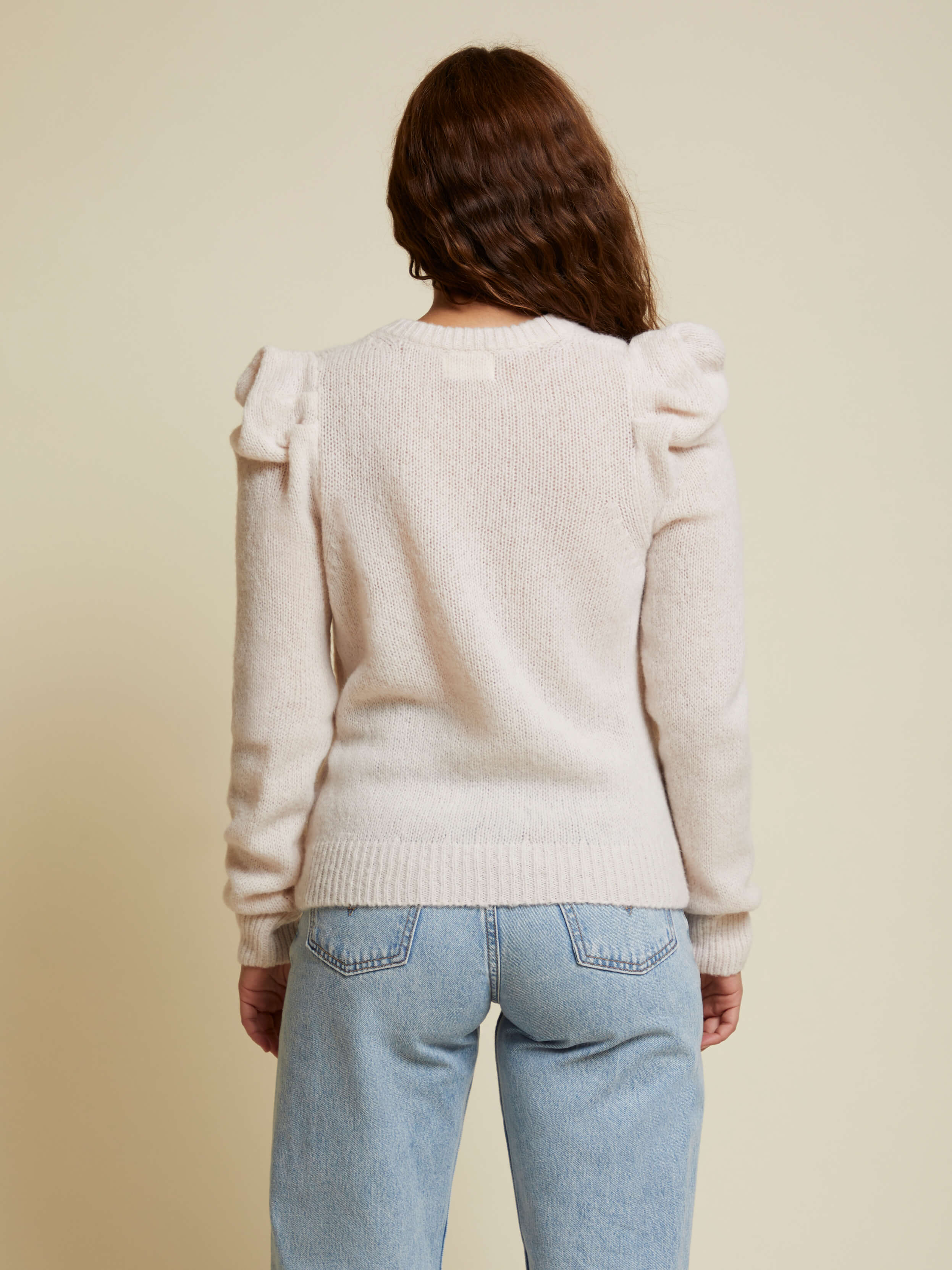 Nation LTD ‘Lara Puff Shoulder V Neck Sweater’