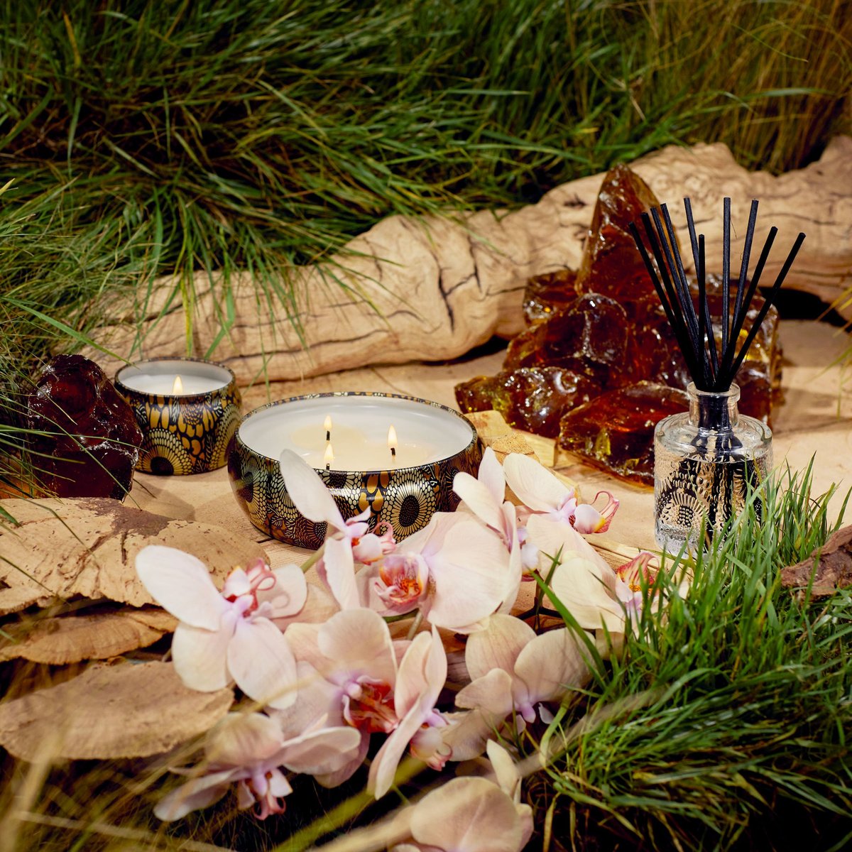 Voluspa ‘Baltic Amber 3 Wick Candle Tin’ - Cha Boutique